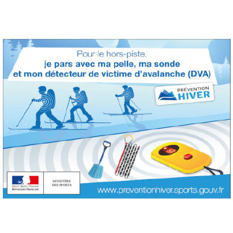 PANNEAU PREVENTIF POUR LE HORS-PISTE (H0373) - Adhésif - 105 x 75 mm