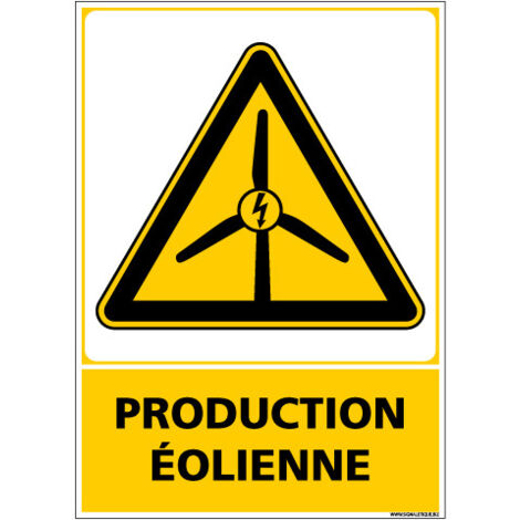 PANNEAU PRODUCTION EOLIENNE (C1429-PV) - Adhésif - 75 x 105 mm