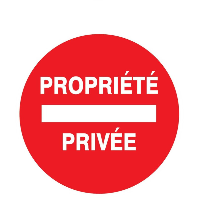 Taliaplast - Panneau d'interdiction Propriété Privée D300mm en PS-Choc