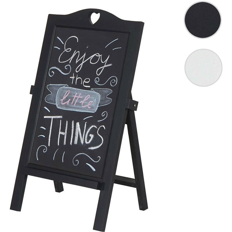 Mendler - Panneau publicitaire HWC-E51, 66x39x33cm - noir