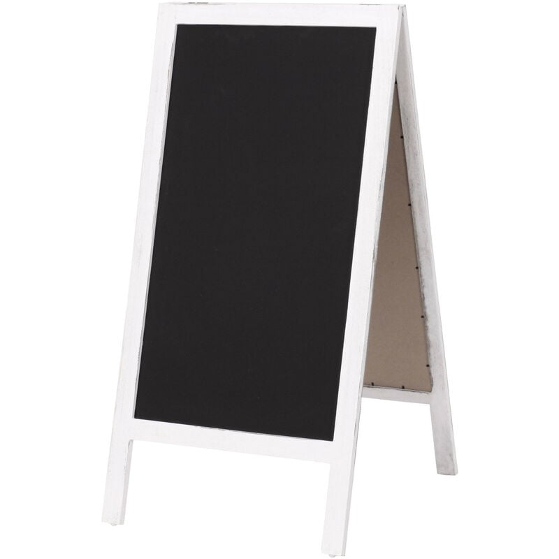 Panneau publicitaire xl HWC-C17, 2 surfaces, pliable, 100x50cm - blanc shabby