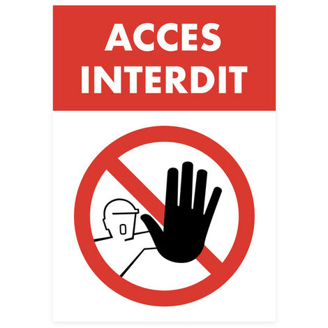 Panneau PVC "ACCÈS INTERDIT" format A5