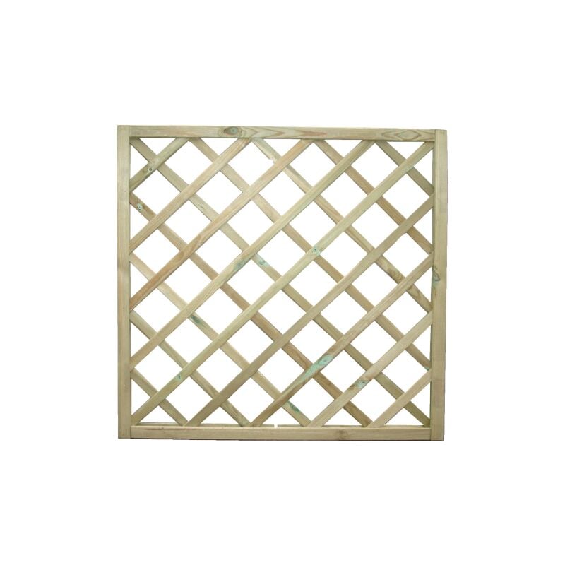 Salone - Panneau quadrille' carre' en bois de pin impre'gne' 90x90 cm pour terrasse de jardin