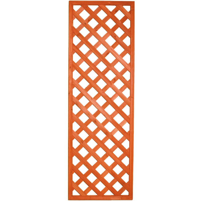 Panneau quadrille' rectangulaire en bois traite' 45x180 cm pour terrasse de jardin