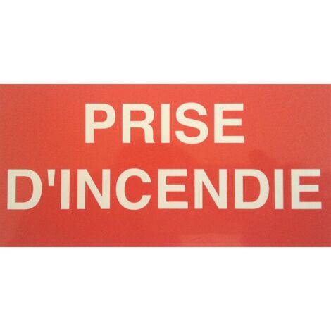 Panneau rectangle de prévention incendie, dimensions 150 x 60 mm, désignation ''Colonne sèche''