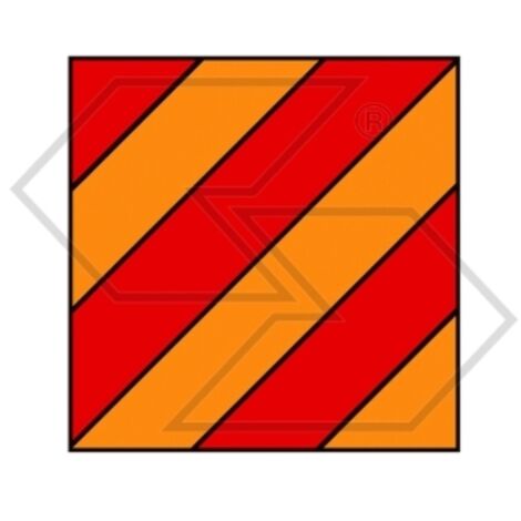 Panneau rétroréfléchissant carré 423 x 423 mm pour matériel agricole A08902