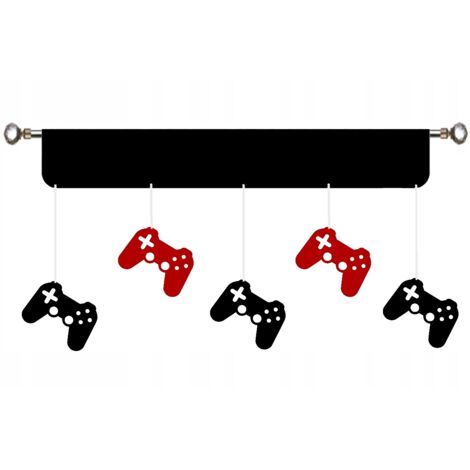 Panneau rideau moderne pour manettes de jeu GAME GAMER jeune GRA 150 rouge