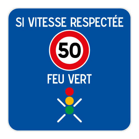PANNEAU ROUTIER - SIGNAUX D'INDICATION - TYPE C (C118) - 500 x 500 mm