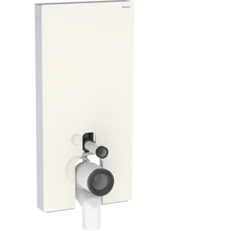 Panneau sanitaire Geberit MONOLITH pour WC au sol, 101 cm, habillage frontal en verre sable gris, latéral aluminium - Geberit