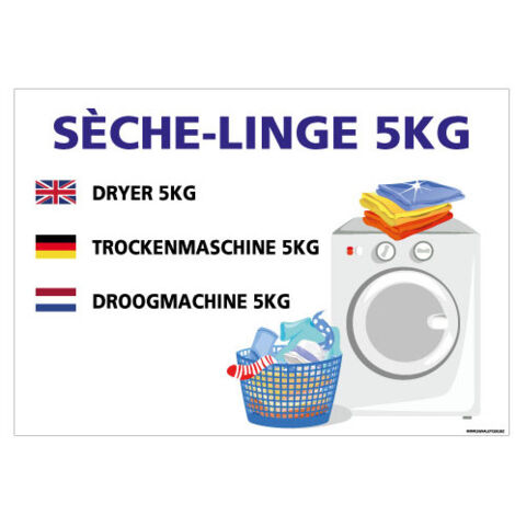 PANNEAU SECHE LINGE PERSONNALISABLE (H0435) - Aluminium 2 mm - 210 x 150 mm