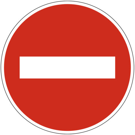 Panneau Sens Interdit B1 – Circulation Interdite à Tout Véhicule – 450 mm –  Signalisation Ronde Sécurité Routière – Modèle Ecolign – Aluminium Rétro-réfléchissant NF