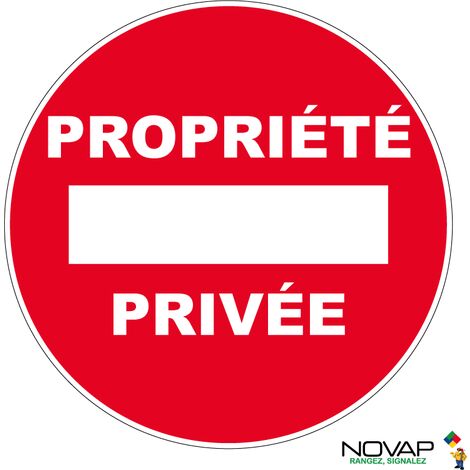 Disque d'interdiction - 'Propriété privée' - plusieurs modèles disponibles