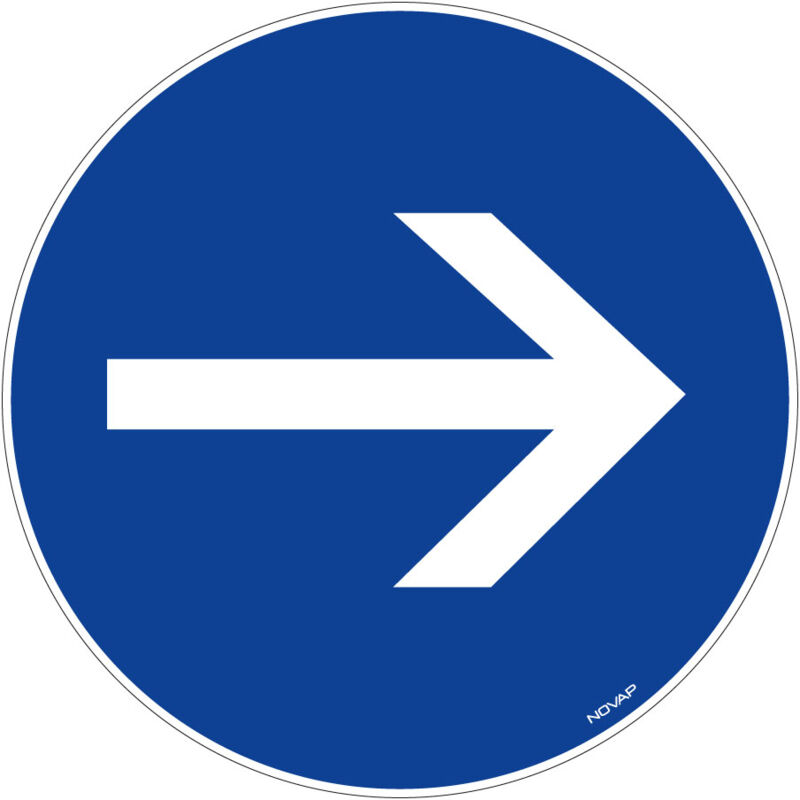 Novap - Panneau Sens obligatoire - Rigide Ø450mm - 4080154