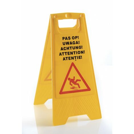 Panneau Signalétique Sol Glissant - Jaune