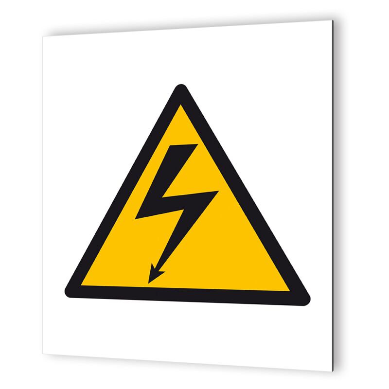 Decoho - Pictogramme d'avertissement - Danger en Dibond 20 x 20 cm Danger Électrique