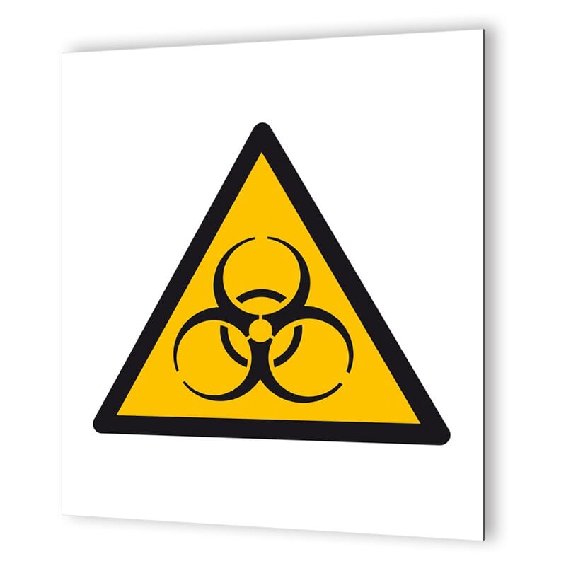 Pictogramme d'avertissement - Danger en Dibond 20 x 20 cm Risques Biologiques
