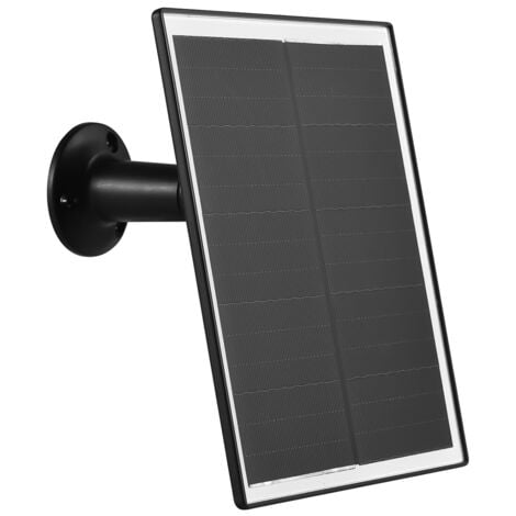 LIFCAUSAL Panneau solaire 10 W pour caméra de sécurité Port 5 V Type-C Chargeur de panneau solaire pour caméra avec étanchéité IP65 / câble de 9,84 pieds / support réglable à 360 degrés