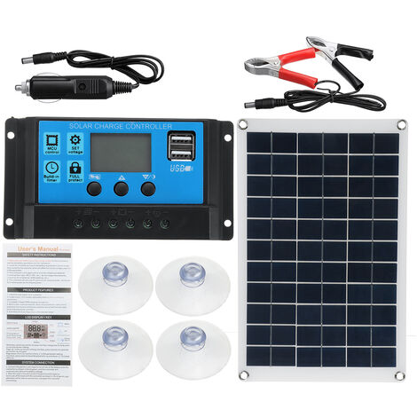 ventilateur dextraction portable étanche Ip65 Kit de ventilateur de panneau solaire pour véhicules récréatifs serres échappement de panneau solaire portable maisons pour animaux de compagnie 