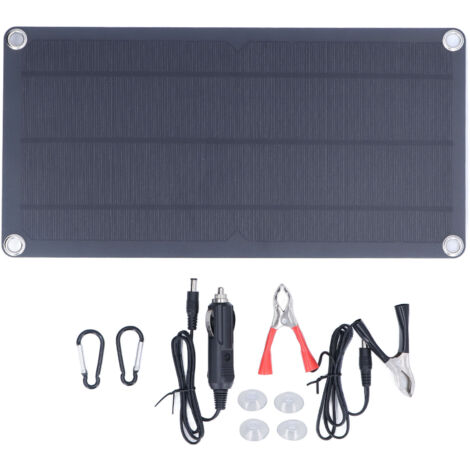 Panneau solaire 10W 12V portable léger étanche pour voiture, bateau, camping et usage domestique