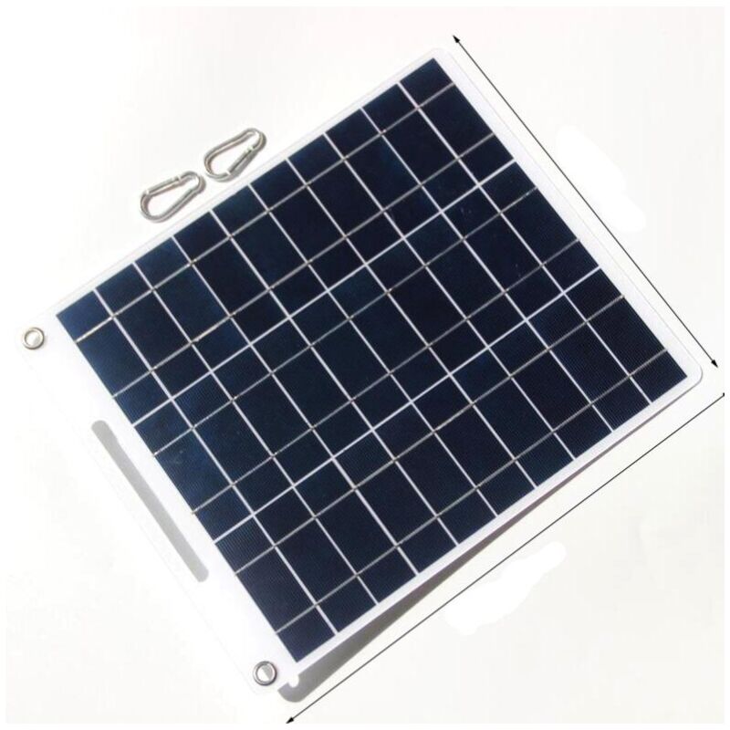 Linghhang - Panneau solaire 10W 5V, étanche, Portable, double chargeur de batterie solaire usb