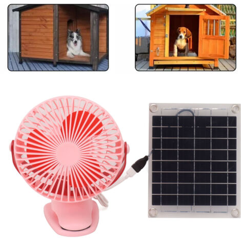Panneau Solaire 10W Mono-Cristallin Double Face Kit Batterie DC5V Ventilateur pour Maison Jardin Animaux Résidentiels Refroidissement-AUTRES