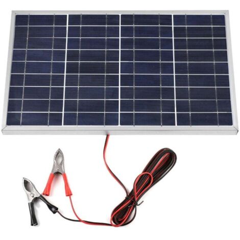 Panneau solaire 12V 10W, contrôleur Portable, ensemble d'alimentation, pince crocodile, générateur solaire domestique Rechargeable pour l'extérieur, chargeur solaire RV