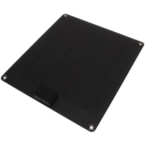 Panneau solaire 15W étanche double sortie, chargeur monocristallin pour batterie de voiture et bateau.