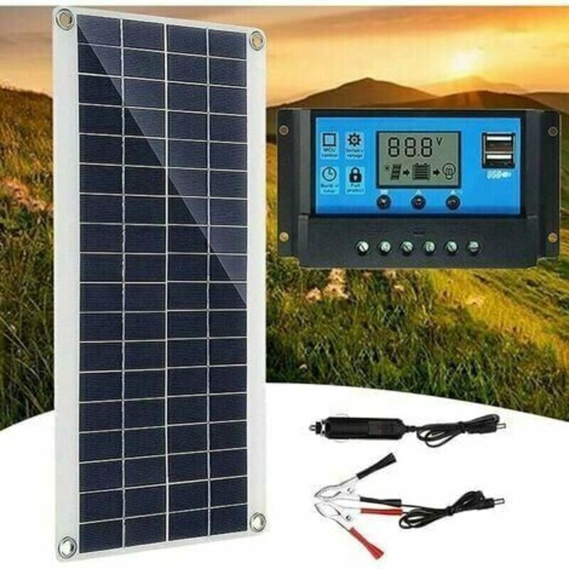 Rosemary - LaBlanc - Panneau Solaire 300W 12V, Kit de Panneau Solaire, Chargeur de Batterie Kit avec régulateur de Charge Solaire 60A pour