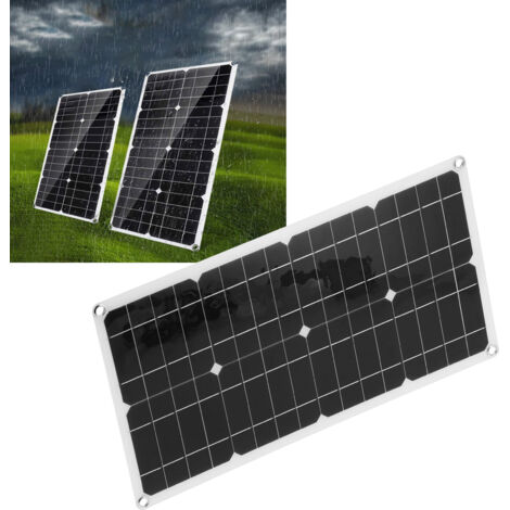 Panneau Solaire 40W en Silicium Polycristallin Flexible avec Double Port USB pour Batterie Auto et Laptop