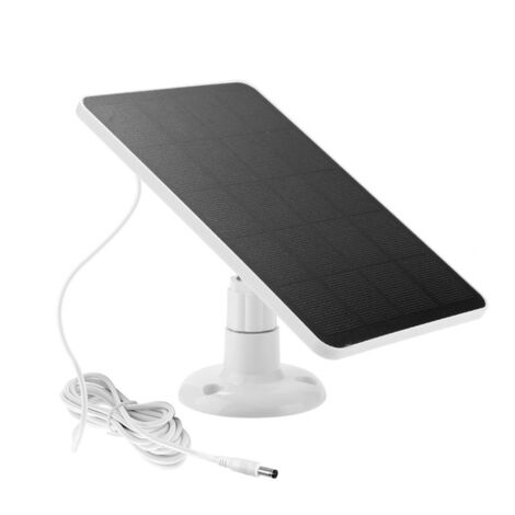 Panneau solaire étanche IP6, orientable à 360°, alimentation continue, 10 W, 5 V, port DC5521, câble de charge de 3 m, compatible avec les sonnettes vidéo.