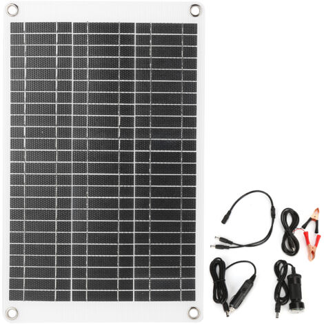 Panneau Solaire Flexible 15W ETFE pour Chargeur de Batterie Voiture 12V et Téléphone Portable