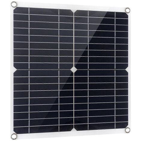 Panneau Solaire Flexible 20W avec Contrôleur 300W, Alimentation 12V et Interface de Charge USB - Kit Solaire Portable pour Camping et Bateau