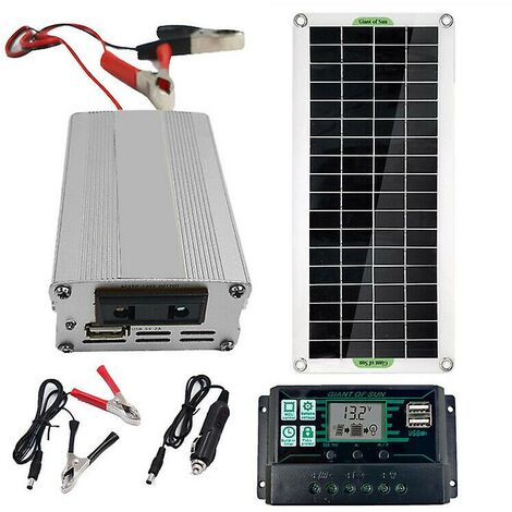 Panneau solaire Kit de panneau solaire 200w chargeur de batterie 12v à 220v avec contrôleur 100a