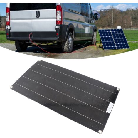 Panneau Solaire Monocristallin 100W Noir avec Câble MC4 Kit pour Caravanes Camping Extérieur-AUTRES