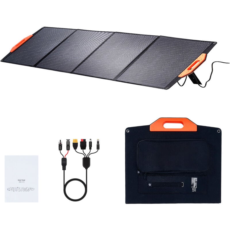 Panneau solaire monocristallin portable Mophorn 200 W, chargeur ETFE pliable, panneau solaire à 23 % d'efficacité avec sortie MC4, étanchéité IP67