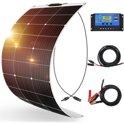 Panneau solaire monocristallin semi-flexible 100W – Dimensions 1000 x 540 x 3 mm – Poids 1.5 kg – Performance énergétique optimisée