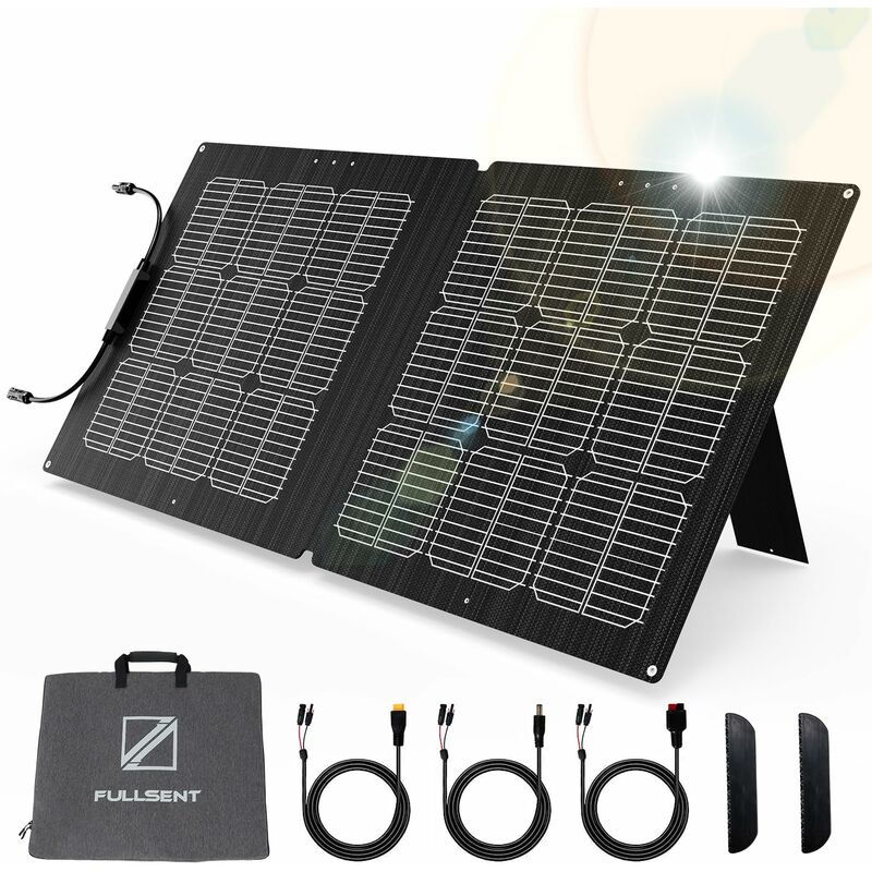 Panneau Solaire,Modules Photovoltaïques de Haute Efficacité,Kit solaire pour camping car,Jardin,Voyage,Camping,VR,(100W) Fullsent