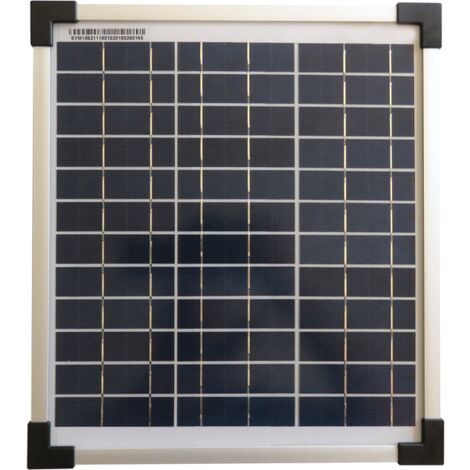 Panneau solaire polycristallin 10W 12V – Verre de sécurité résistant – Protection IP65 – Pour systèmes off-grid et éclairage autonome – Electris