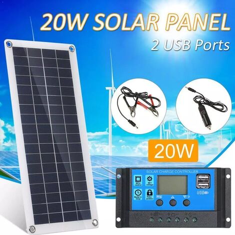 Panneau solaire polycristallin 20W panneau solaire, panneaux solaires photovoltaïques chargeur solaire