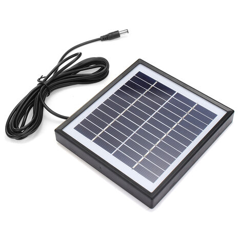 DRILLPRO Panneau solaire polysilicium 12V 5W pour lampe applique caméra de surveillance 13 x 14cm SWAGX