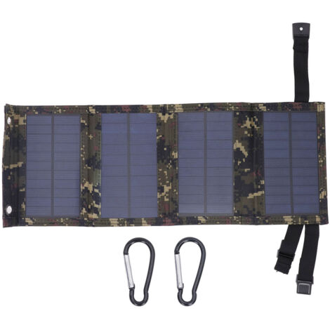 Panneau Solaire Portable 10W 5V Pliable, Chargeur Solaire IP65 pour Randonnée Camping Déguisement