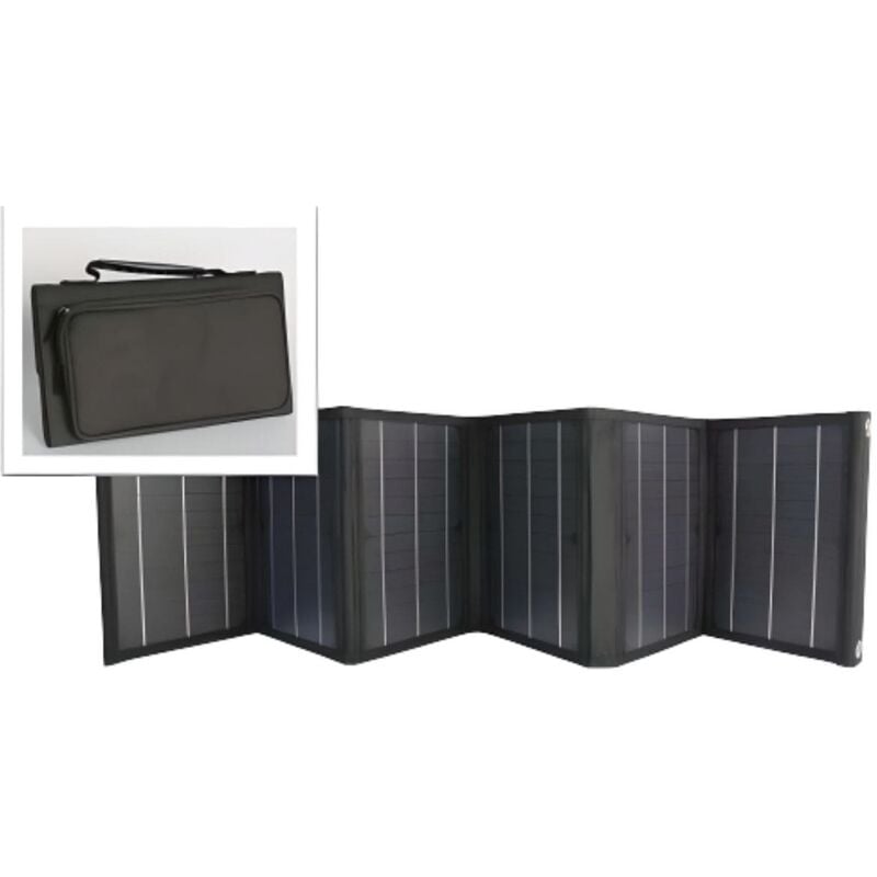 Pro.tec - Panneau solaire portatif pliable SolarTec 60 - 60W 18V 3,3A - 6 pans monocristallins - Port usb a/c - Câble dc - Protec