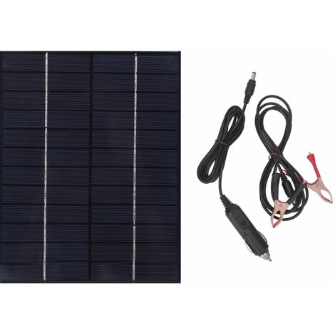 Panneau solaire portable 6.5W 12V/5V pour chargeur de voiture, batterie et téléphone mobile