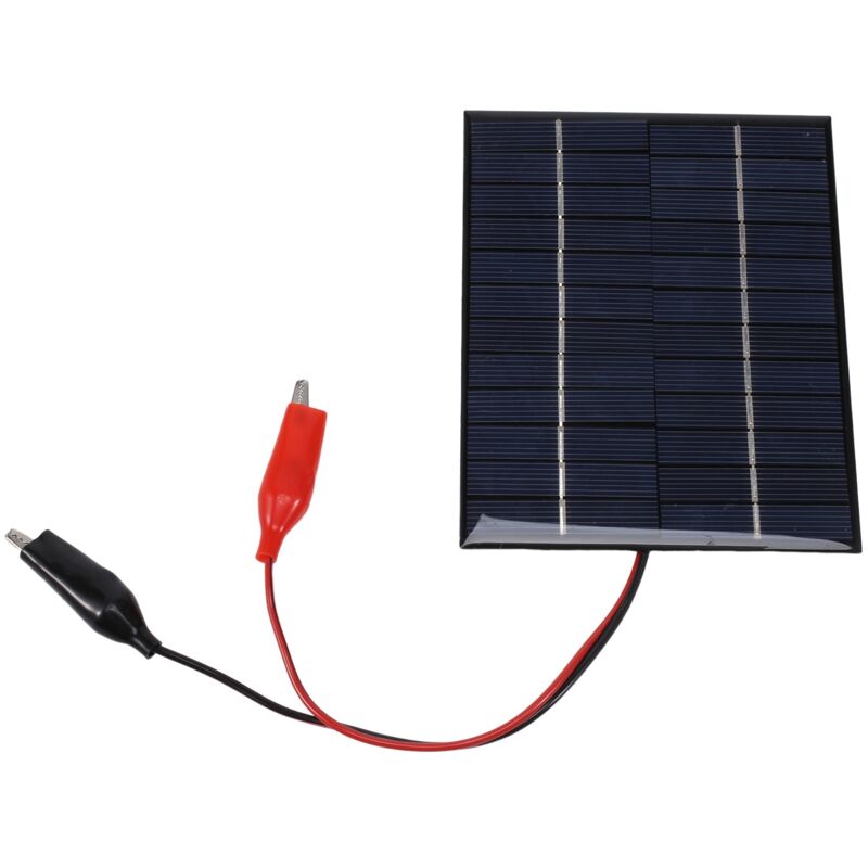 Tlily – Panneau solaire étanche 5W 12V – Silicium polycristallin – 110 x 136 mm – Pour lampes et appareils solaires – Installation facile - 9-12V