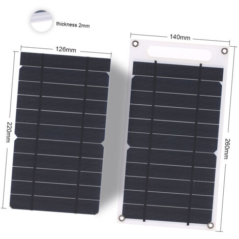 Panneau solaire USB portable 7,8 W 6 V 1300 mA avec ventouse pour voyage camping randonnée