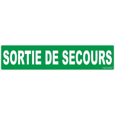 Panneau Sortie de secours - Rigide 330x75mm - 4120911