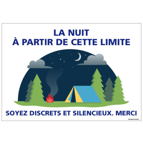 PANNEAU SOYEZ DISCRETS ET SILENCIEUX (H0319) - Adhésif - 210 x 150 mm