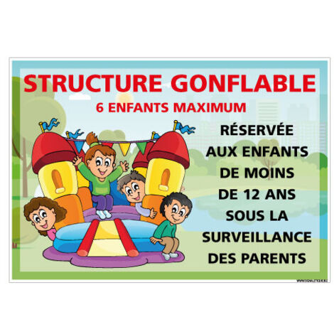 PANNEAU STRUCTURE GONFLABLE PERSONNALISABLE (H0513-PERSO) - Adhésif - 105 x 75 mm