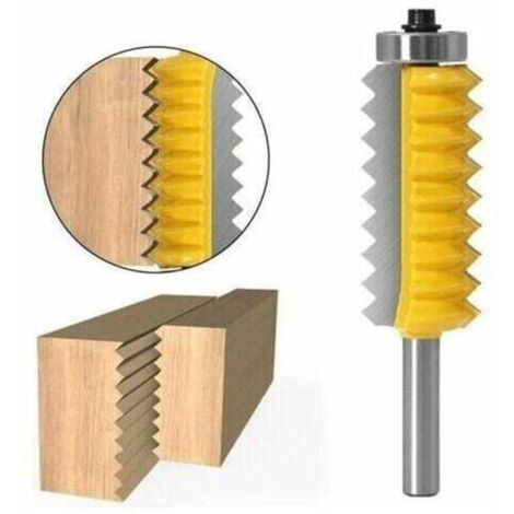 Panneau surélevé « V » Bits joint entures Colle Fraise pour bois Tenon Boiseries cône Tenon fraisage Tenoning machine - 8 mm Shank - 8X19X54