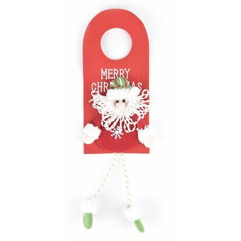Panneau suspendu de porte en bois joyeux Noël, pour mur et arbre de Noël, Père Noël